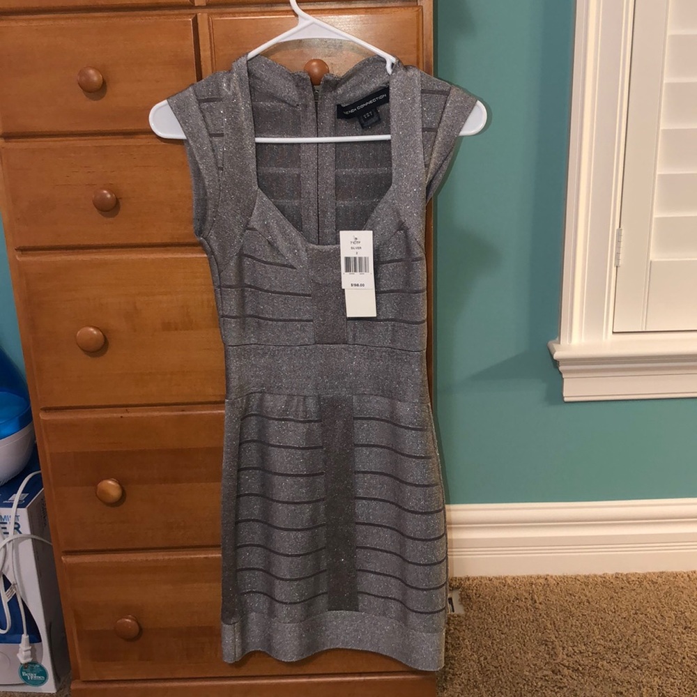 Sparkly Silver Bodycon Dress